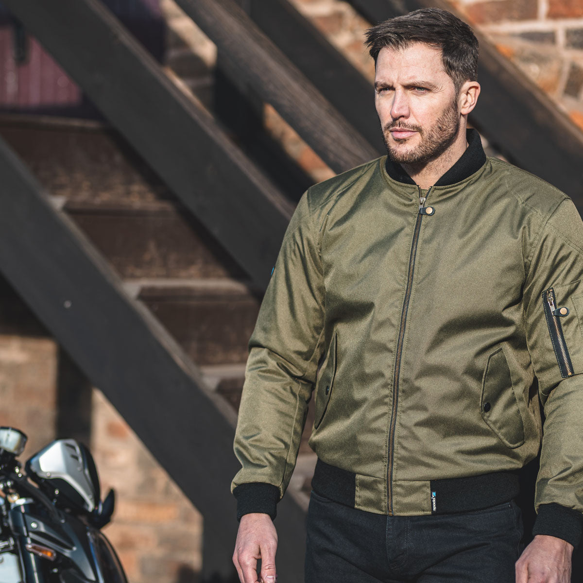 Spada Air Force 1 CE Textile Jacket Olive FREE UK Delivery, FREE 365 Day Returns | Moto Central