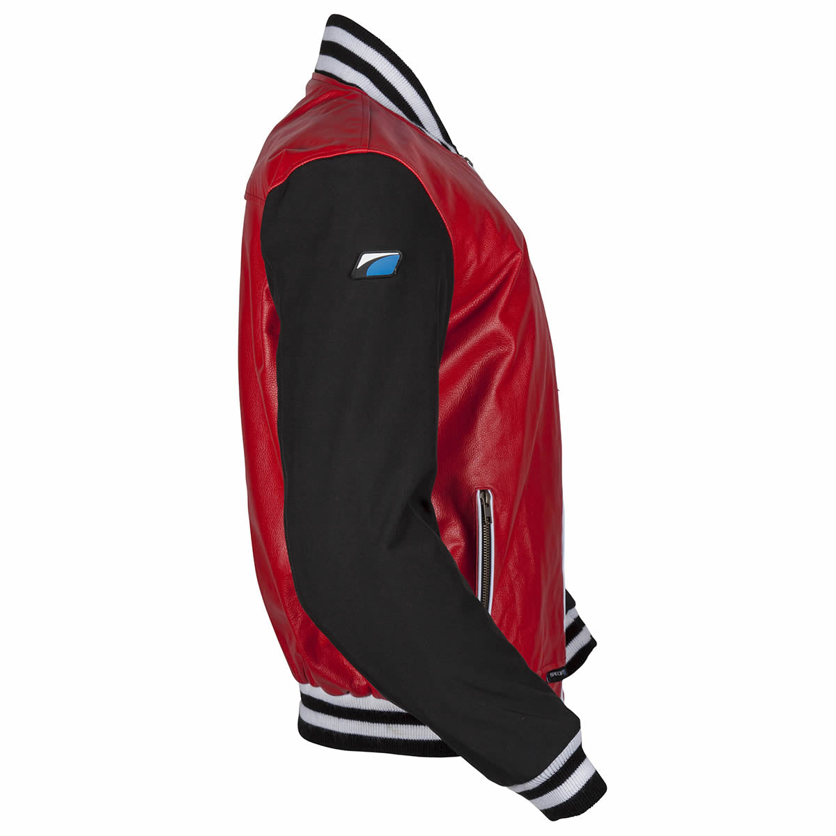 Spada Campus Leather Jacket Red / Black FREE UK Delivery, FREE 365 Day Returns | Moto Central