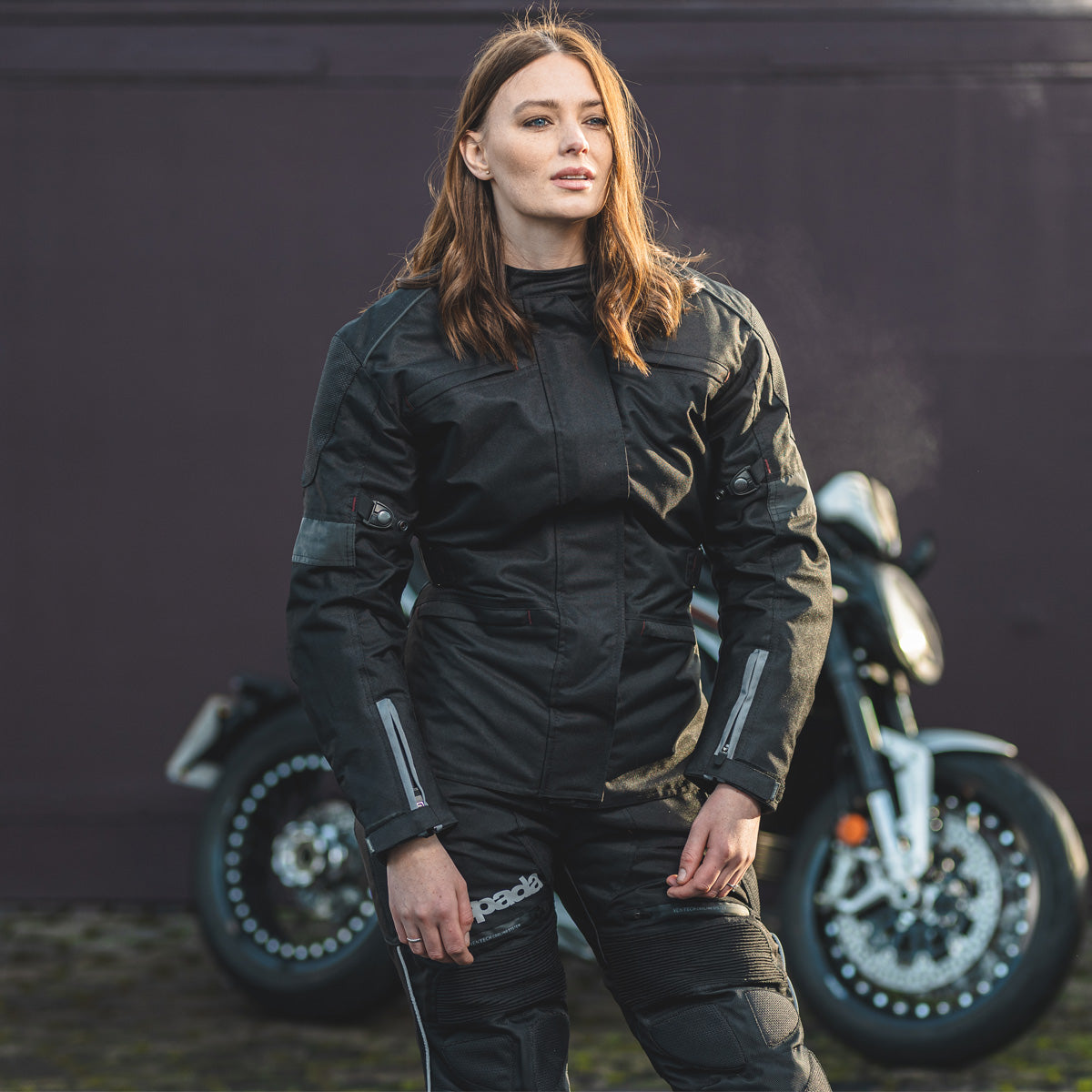 Spada Barn Q CE Ladies Textile Jacket Black FREE UK Delivery, FREE 365 Day Returns | Moto Central