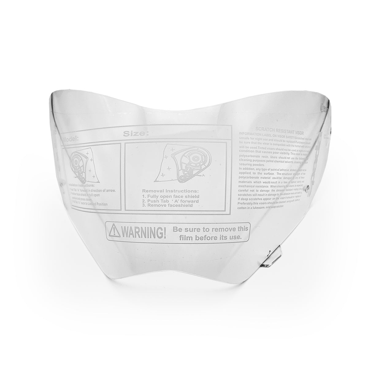 Spada Intrepid 2 Visor Clear For Drilled & Plugged FREE UK Delivery, FREE 365 Day Returns | Moto Central
