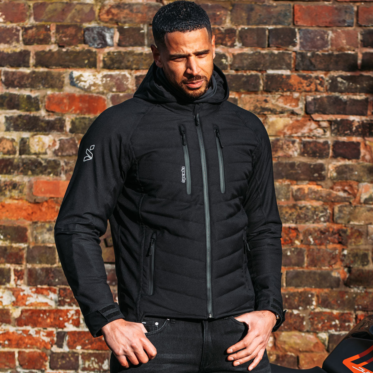 Spada Tino Quilted CE Textile Jacket Black FREE UK Delivery, FREE 365 Day Returns | Moto Central