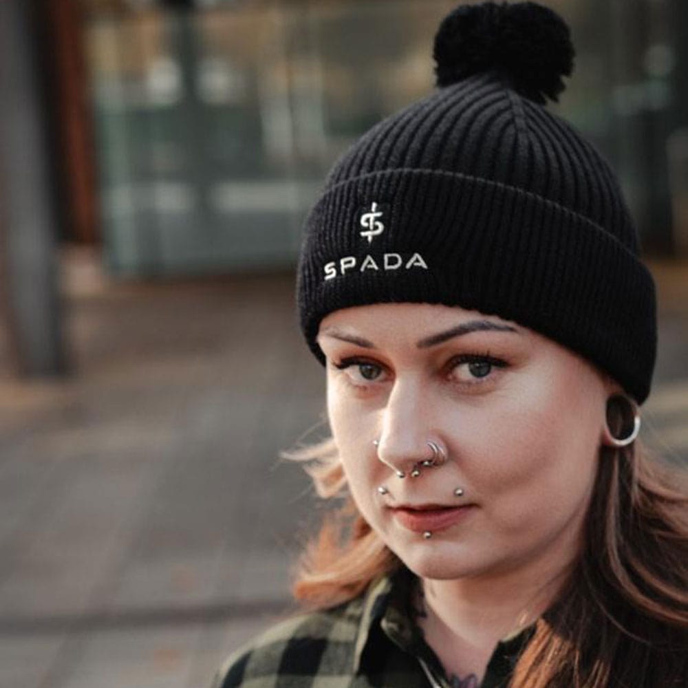 Spada Bobble Beanie Black FREE UK Delivery, FREE 365 Day Returns | Moto Central