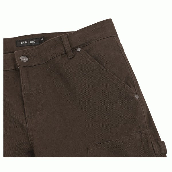 Silk Road Carpenter Textile Trouser Brown