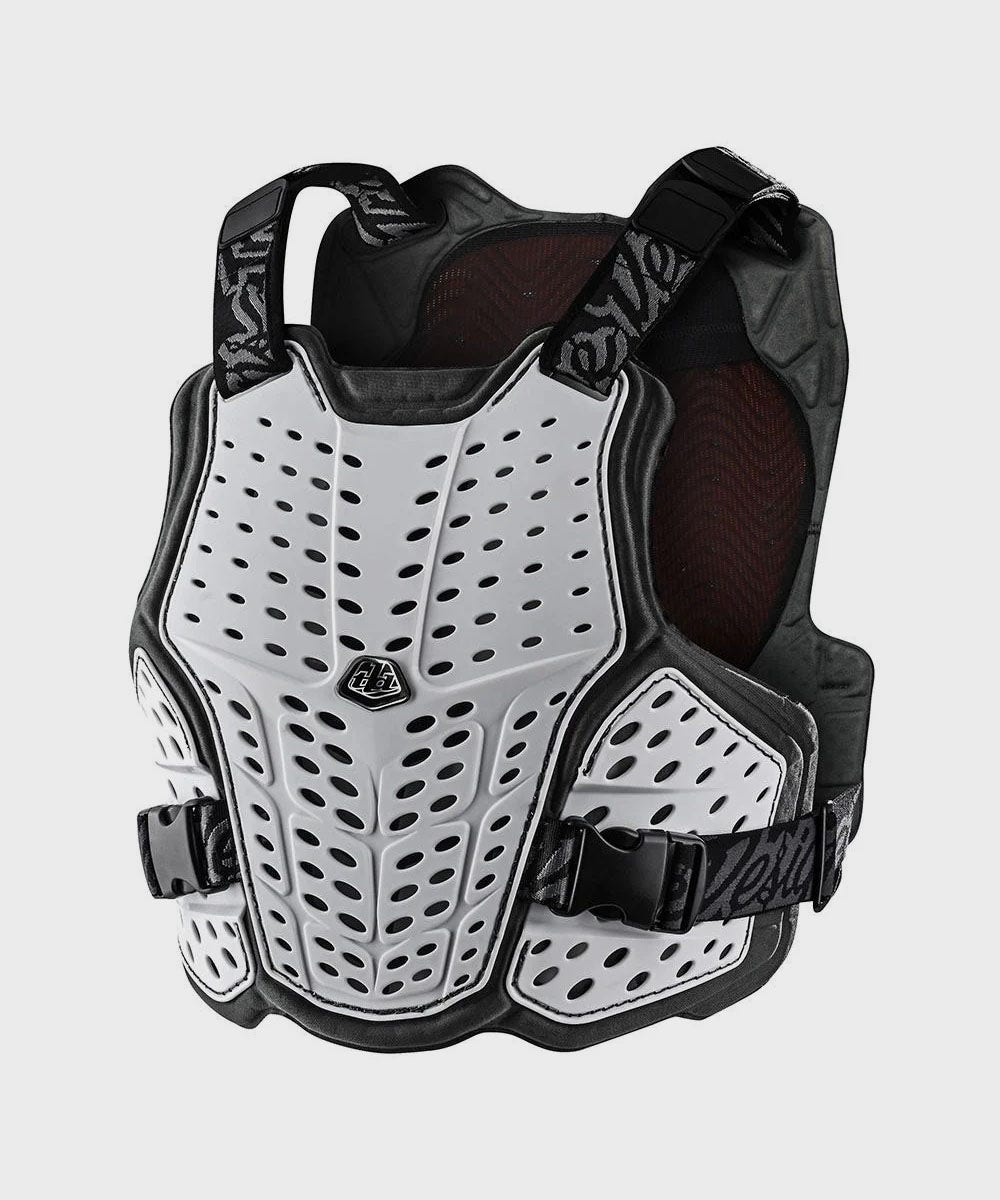 Troy Lee Designs Rockfight CE Flex Cycle Chest Protector Solid White - FREE UK Shipping, FREE 365 Day Returns | Moto Central