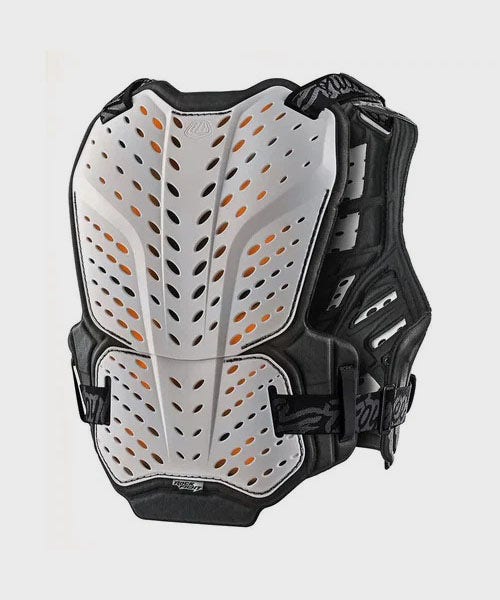 Troy Lee Designs Rockfight CE Cycle Chest Protector Solid White - FREE UK Shipping, FREE 365 Day Returns | Moto Central