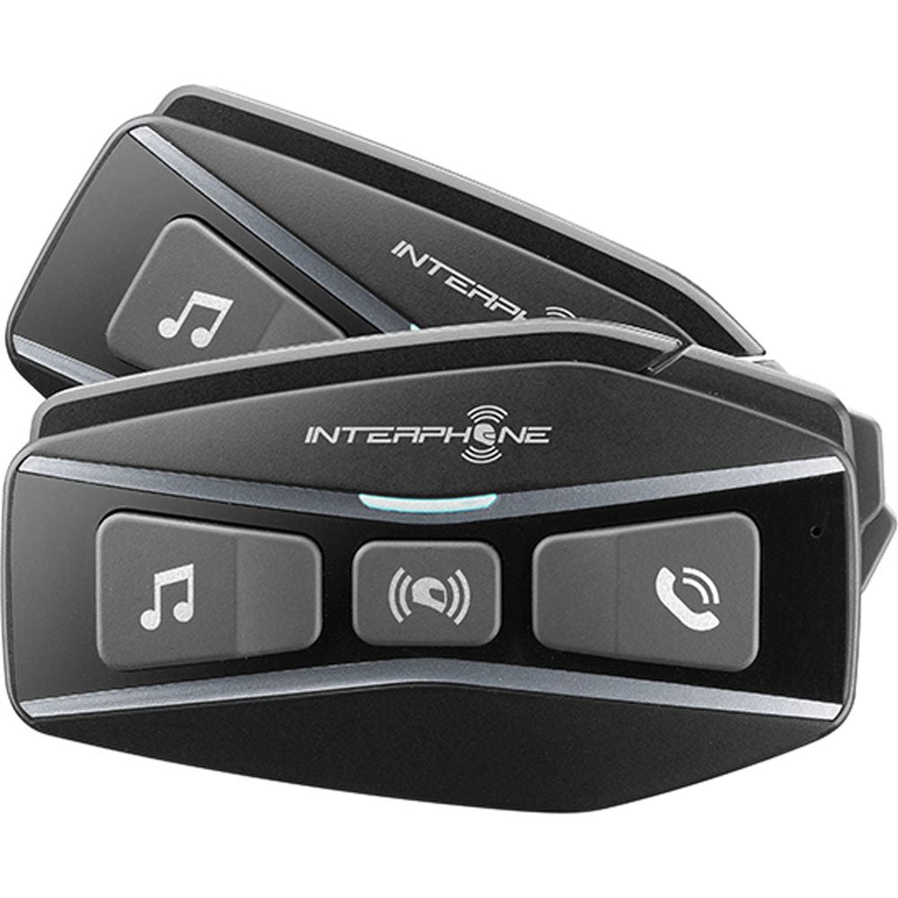 Interphone Ucom 16 Bluetooth Intercommunication System Black - Twin Pack