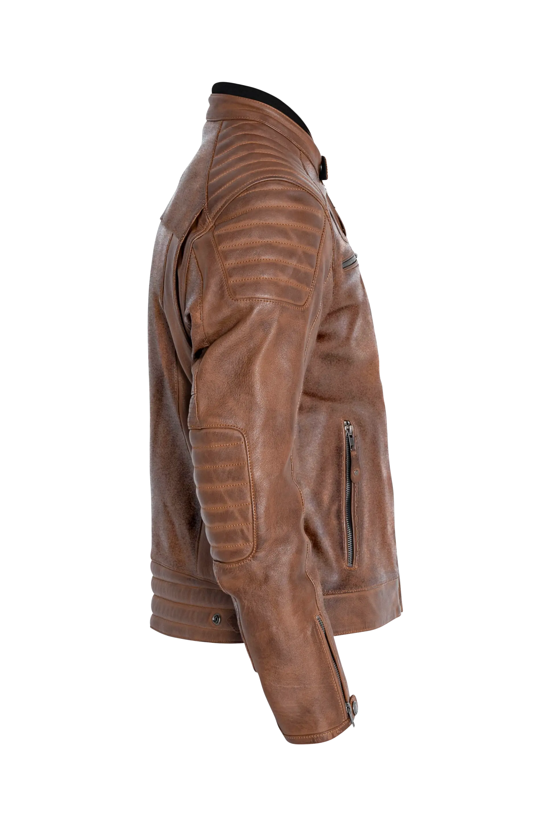 John Doe Dexter Leather Jacket Brown - FREE UK Shipping, FREE 365 Day Returns | Moto Central