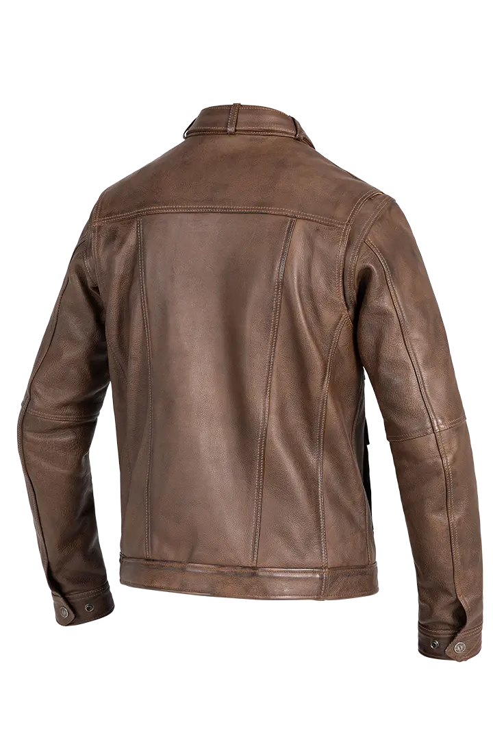 John Doe Drifter Leather Jacket Brown - FREE UK Shipping, FREE 365 Day Returns | Moto Central