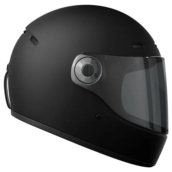 John Doe JD/One Frozen Black full-face motorcycle helmet, right-side profile