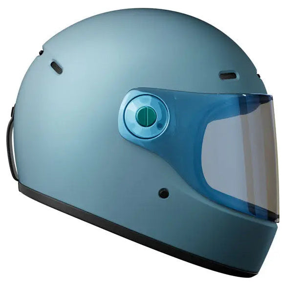 John Doe JD/One Frozen Steel Blue full-face motorcycle helmet, right-side profile