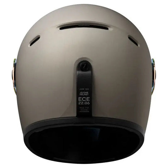 John Doe JD/One Frozen Titanium full-face motorcycle helmet, front view