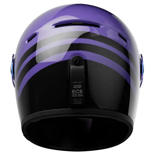 John Doe JD/One Spectral Purple full-face motorcycle helmet, front view