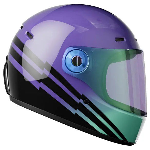 John Doe JD/One Spectral Purple full-face motorcycle helmet, right-side profile