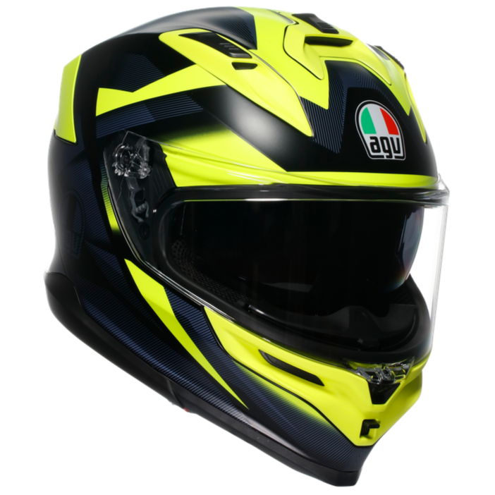 AGV K7 Glimpse Full Face Helmet Black/Fluo Yellow FREE UK Delivery