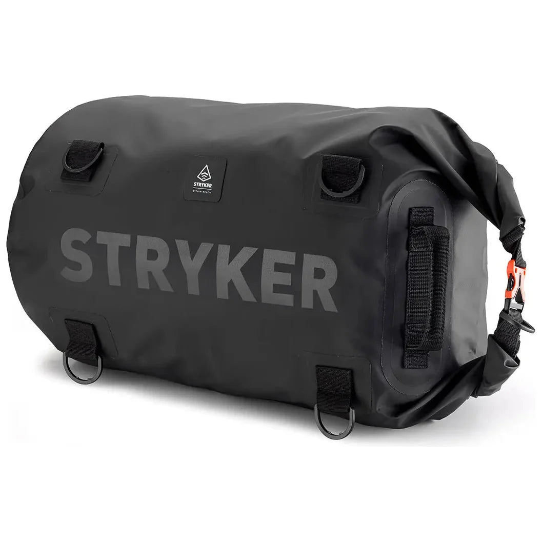 Kappa ST102W Stryker Waterproof Tail Bag Black - 30 L, side three-quarter view on white