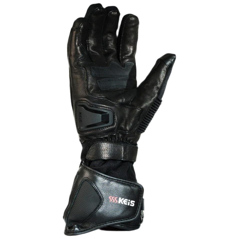 Keis G601 Premium Heated Touring Gloves - palm view