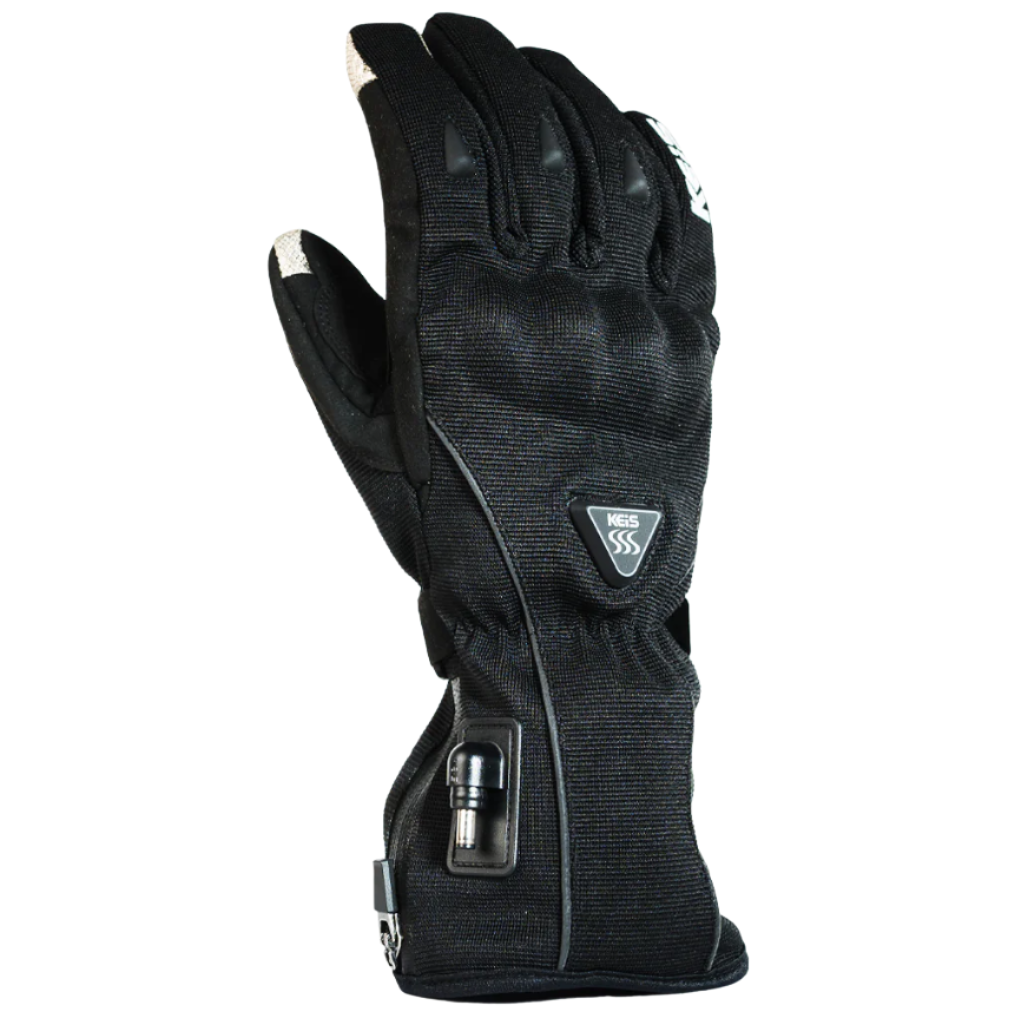 Keis G701 Premium Heated Textile Touring Gloves - back-of-hand view