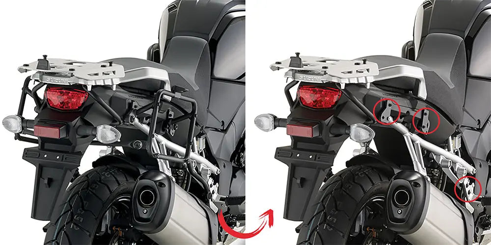 Kappa KLR3105-Tubular Sidecase Holder For DL1000V-Strom '1 FREE UK Delivery, FREE 365 Day Returns | Moto Central