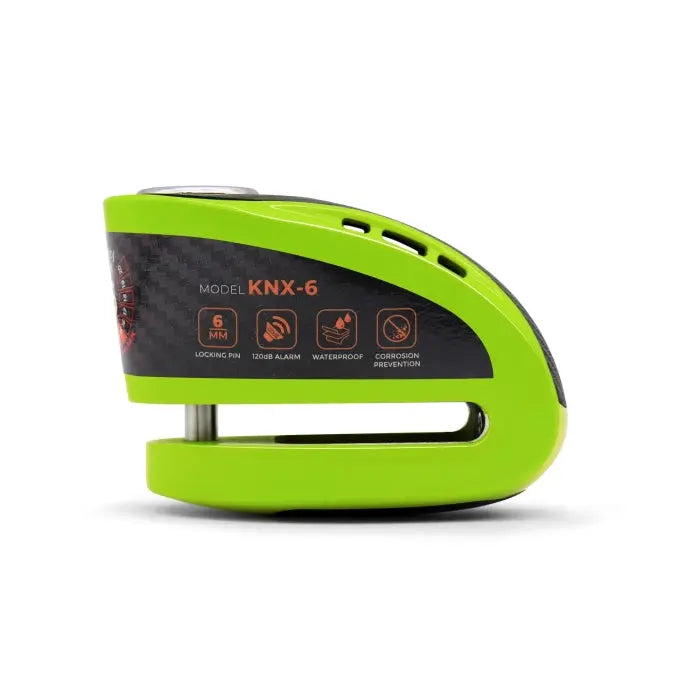 Kovix Overlord KNX6 Alarm Disc Lock Green - 6mm Pin FREE UK Delivery, FREE 365 Day Returns | Moto Central