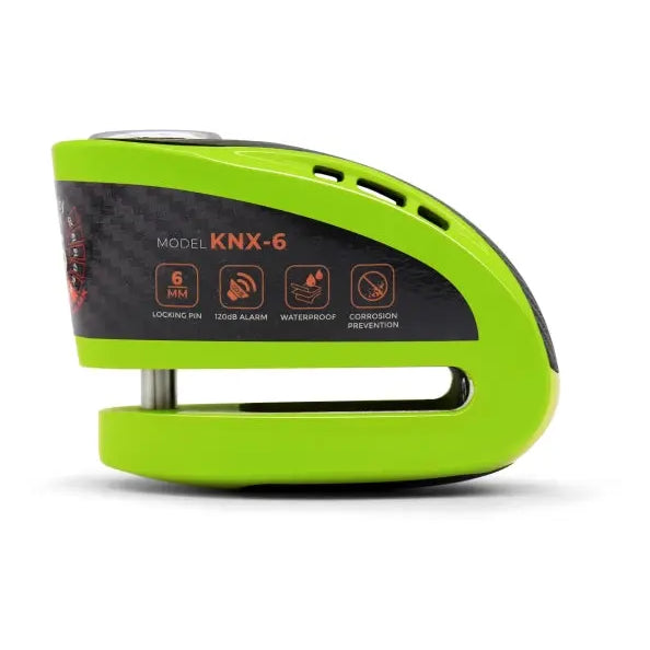 Kovix Overlord KNX6 Alarm Disc Lock Green - 6mm Pin FREE UK Delivery, FREE 365 Day Returns | Moto Central
