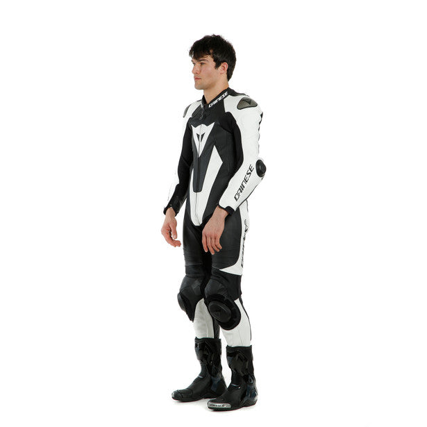 Dainese Laguna Seca 5 One Piece Perforated Leather Suit White / Black