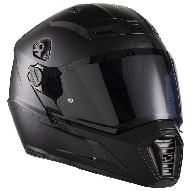 Leatt ADV 7.5 Helmet Kit Black adventure motorcycle helmet, left-side view