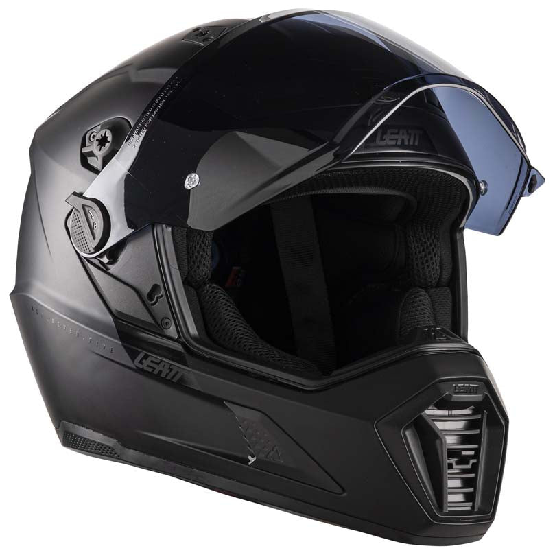 Leatt ADV 7.5 Helmet Kit Black adventure motorcycle helmet, right-side view
