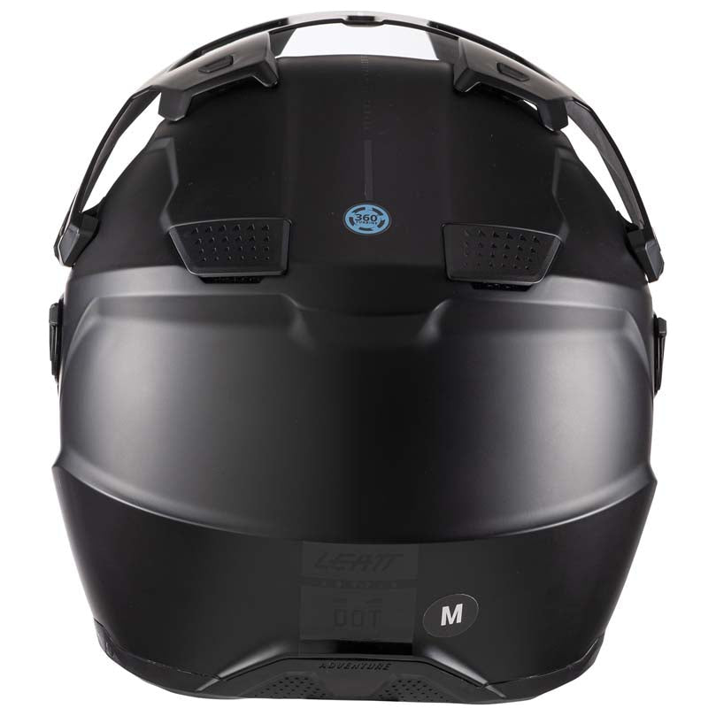 Leatt ADV 7.5 Helmet Kit Black adventure motorcycle helmet, rear view