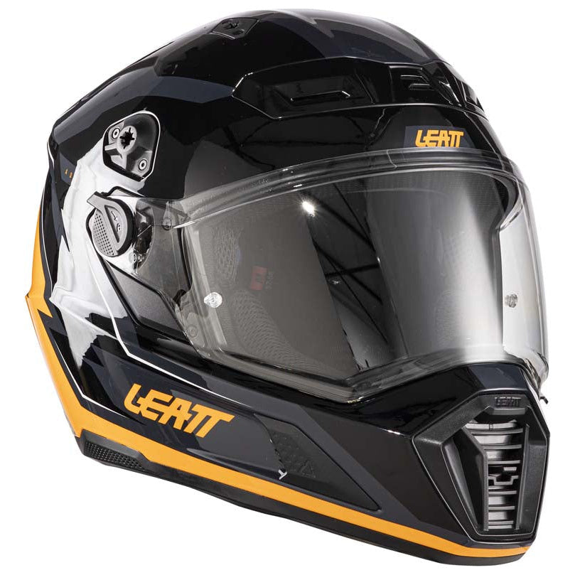Leatt ADV 7.5 Helmet Kit Black / Orange adventure motorcycle helmet, right front view