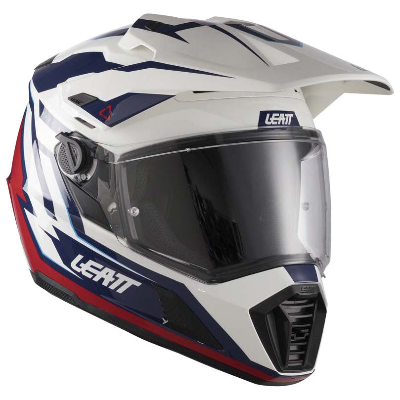 Leatt ADV 7.5 Helmet Kit Royal Blue / Red adventure motorcycle helmet, front three-quarter view