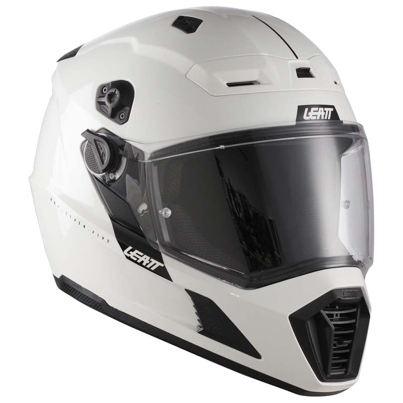 Leatt ADV 7.5 Helmet Kit White adventure motorcycle helmet, left front view