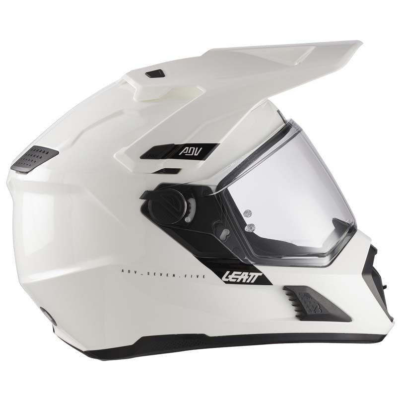 Leatt ADV 7.5 Helmet Kit White adventure motorcycle helmet, right profile