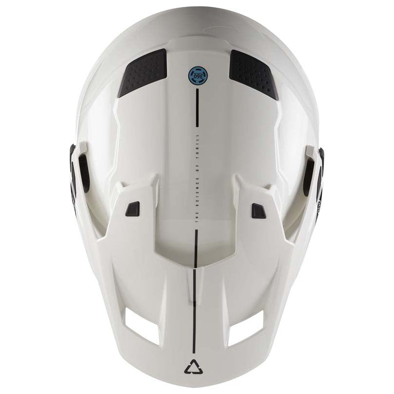 Leatt ADV 7.5 Helmet Kit White adventure motorcycle helmet, top view