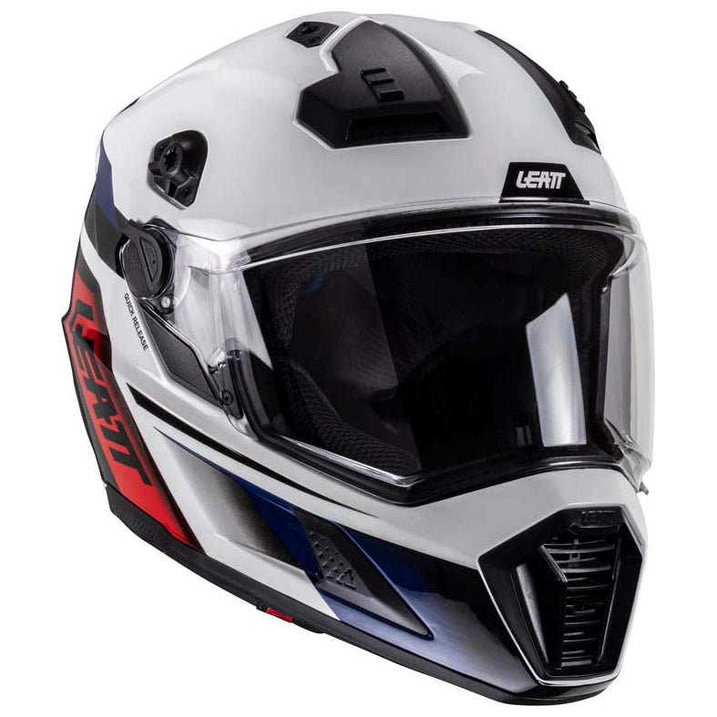 Leatt ADV 8.5 Helmet Kit Royal Blue / Red adventure motorcycle helmet, left front view