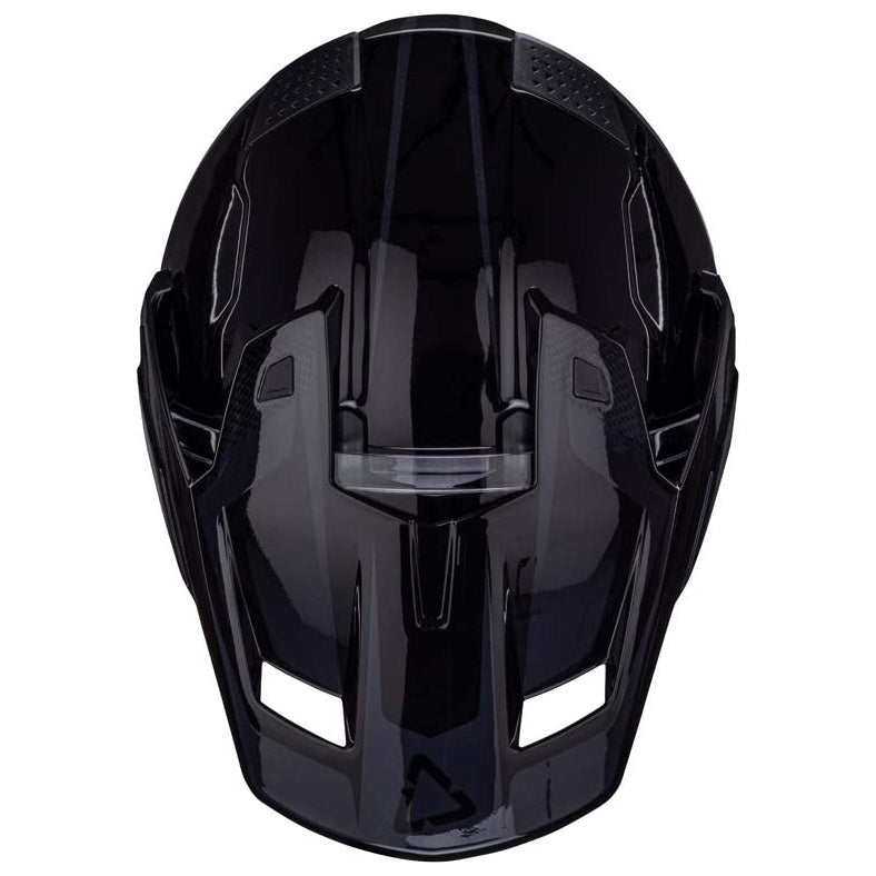 Leatt ADV 8.5 Helmet Kit Stealth Black / Grey adventure motorcycle helmet, top view