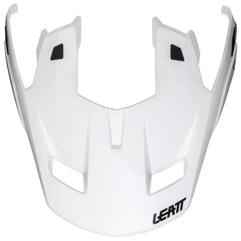 Leatt ADV 8.5 Helmet Kit White adventure motorcycle helmet, peak underside view