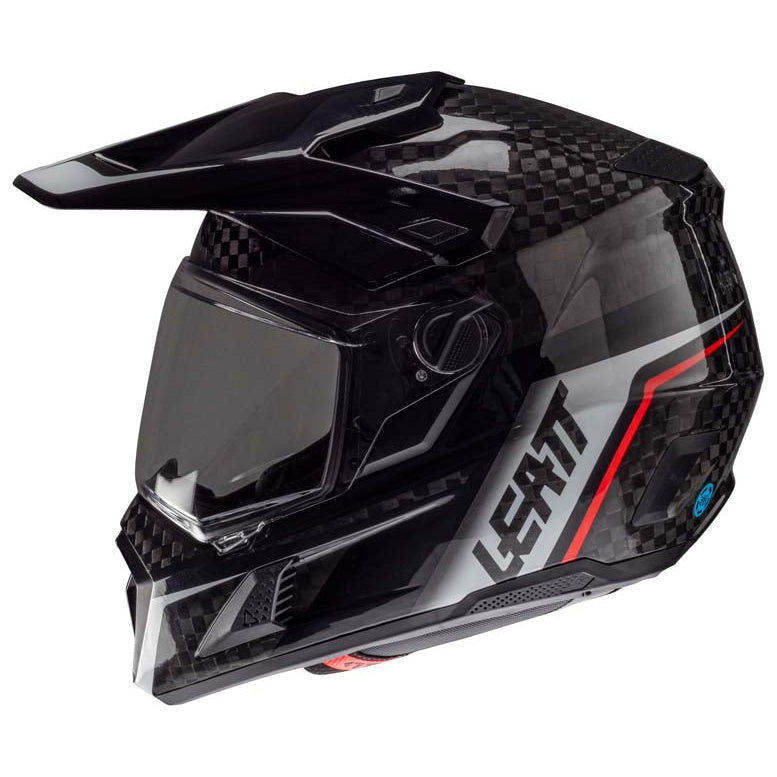 Leatt ADV 9.5 Helmet Kit Carbon / Black adventure motorcycle helmet, right-side view