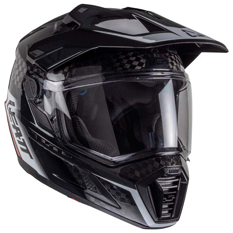 Leatt ADV 9.5 Helmet Kit Carbon / Black adventure motorcycle helmet, right front view