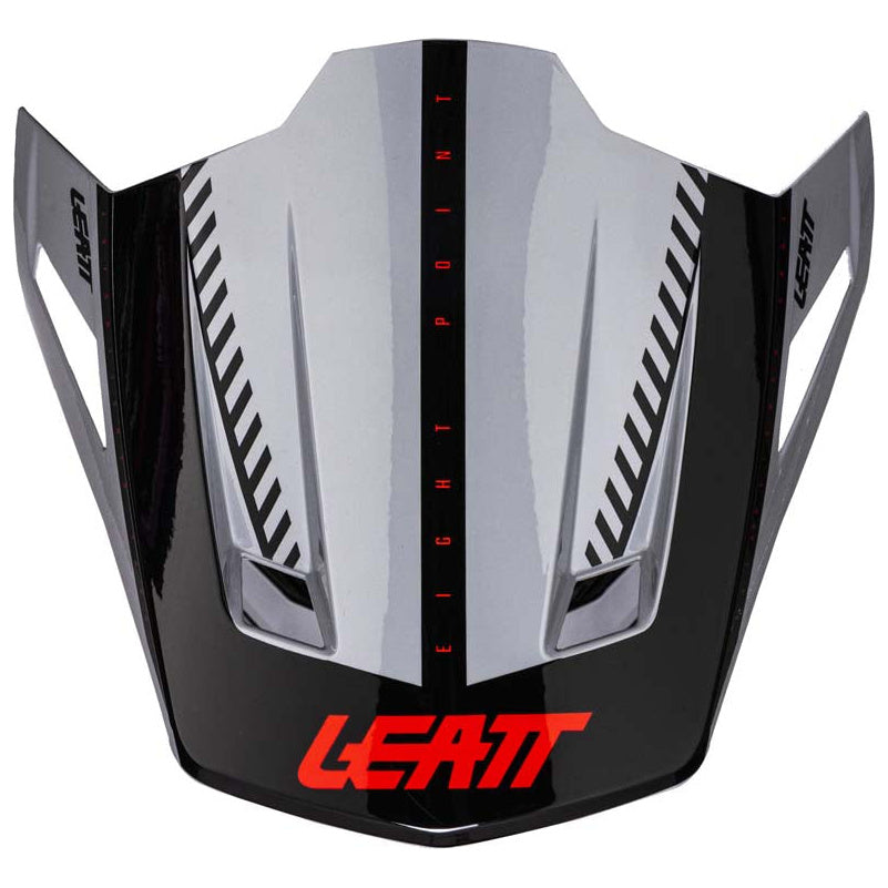 Leatt Moto 8.5 Helmet Kit Grey motocross motorcycle helmet, peak detail