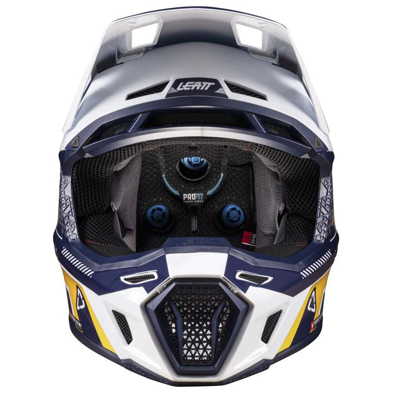 Leatt Moto 8.5 Helmet Kit Orange motocross motorcycle helmet, front view