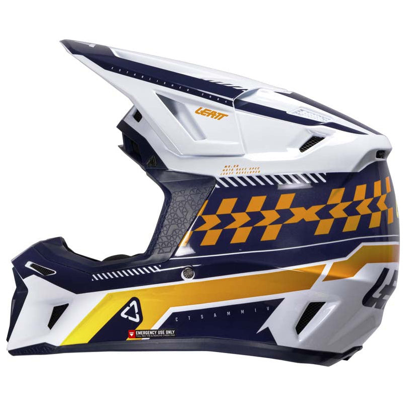 Leatt Moto 8.5 Helmet Kit Orange motocross motorcycle helmet, right front view