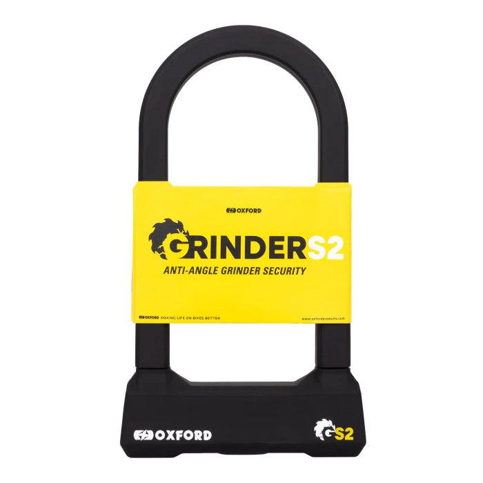 Oxford Grinder S2 U-Lock Black - 16mm x 320mm x 155mm FREE UK Delivery, FREE 365 Day Returns | Moto Central