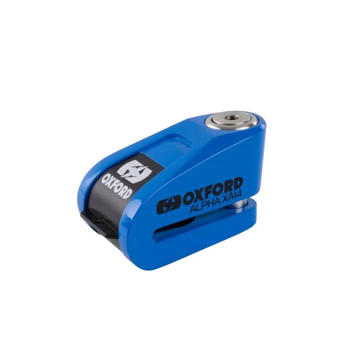 Oxford Alpha XA14 Alarm Disc Lock Blue - 14mm FREE UK Delivery, FREE 365 Day Returns | Moto Central