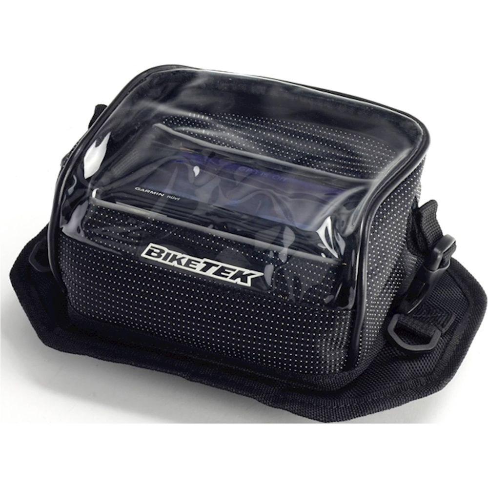 BikeTek Satellite Navigation Mounted Pouch For Handlebar / Yoke Black