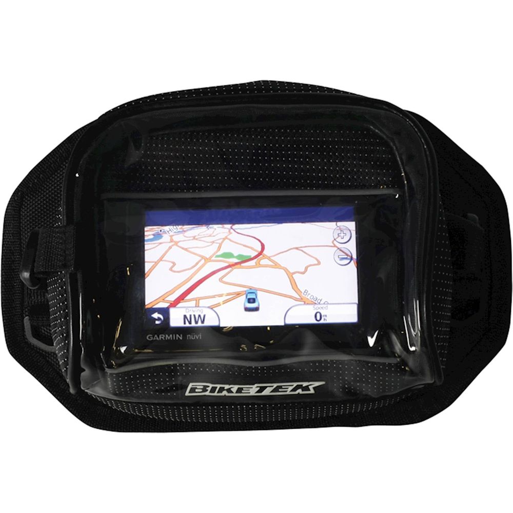 BikeTek Satellite Navigation Mounted Pouch For Handlebar / Yoke Black