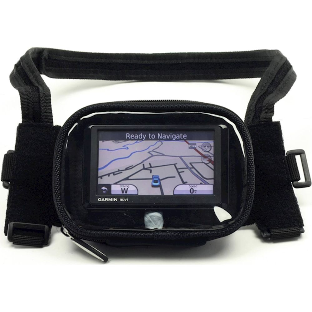 BikeTek Satellite Navigation Device Mounted Pouch For Handlebar / Yoke Black
