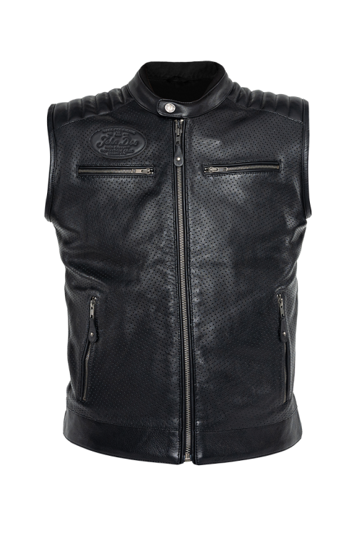 John Doe Storm Leather Vest Black