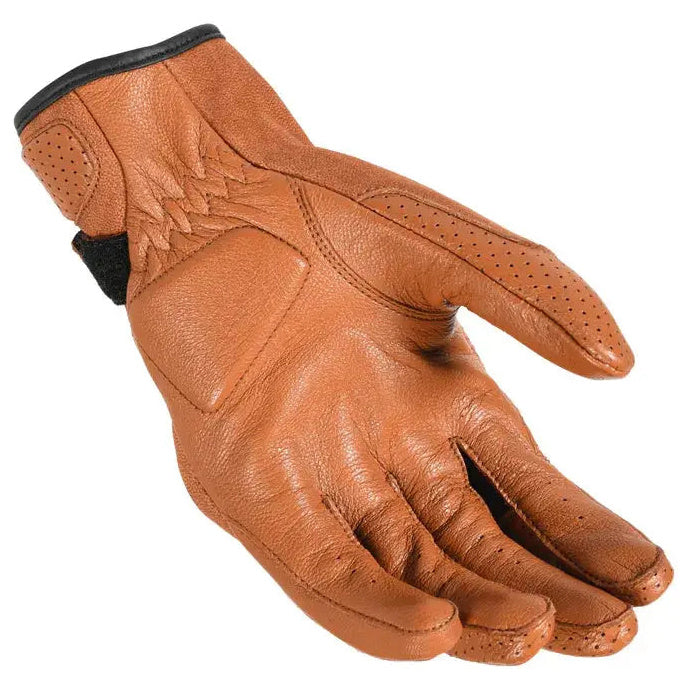 Macna Bold Leather Gloves Light Brown, palm view