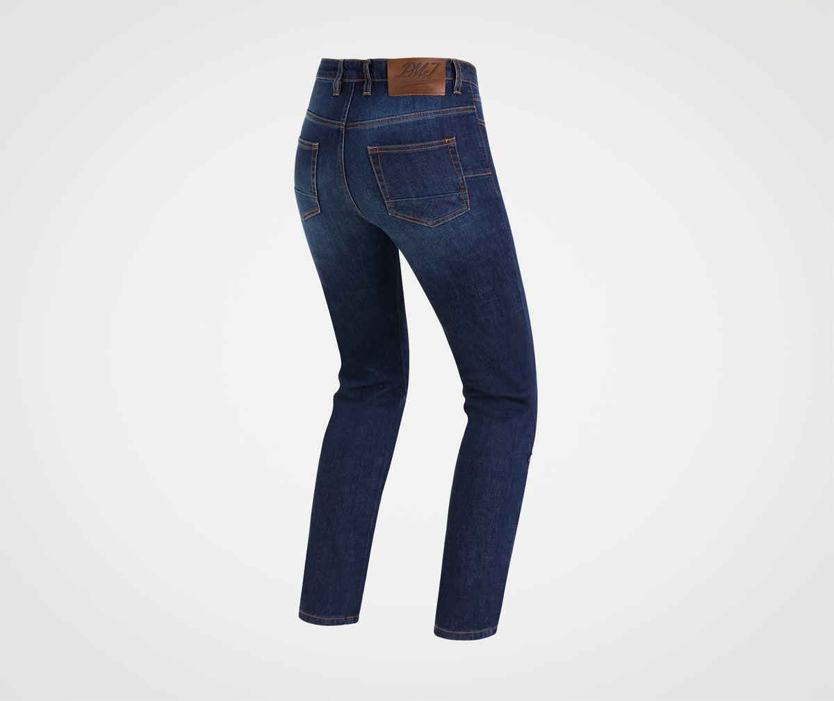 PMJ Hollie ladies motorcycle jeans Dark Blue, rear three-quarter views