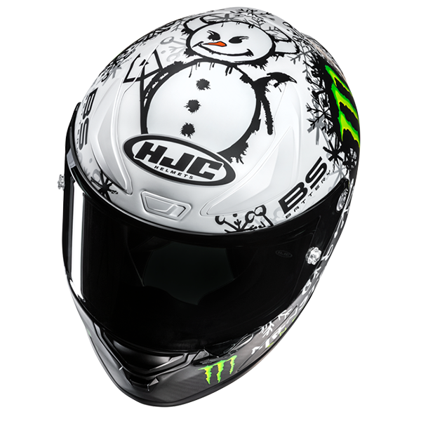 HJC RPHA 1 V2 Carbon Snow Diablo MC10SF Carbon FREE UK Delivery, FREE 365 Day Returns | Moto Central